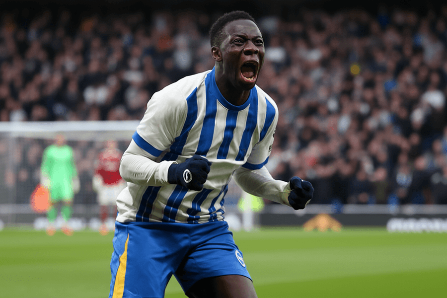 Portrait de Yankuba Minteh souriant lors d’une séance d’entraînement.